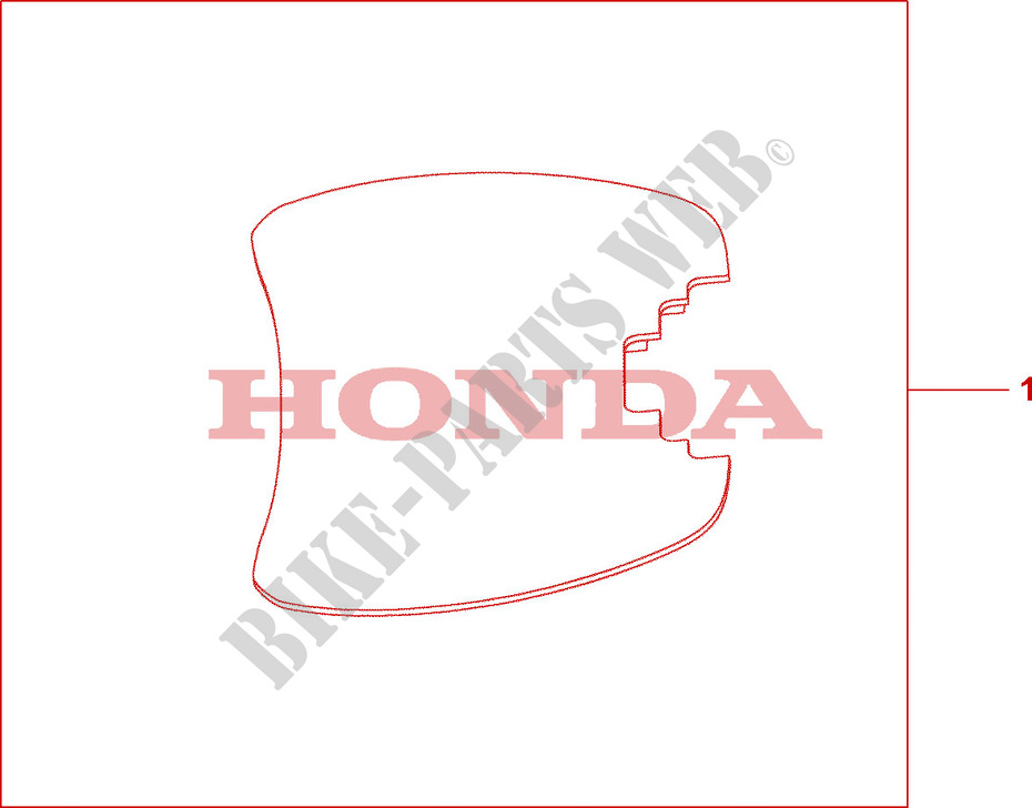 MAT SET 35 L TOP BOX für Honda SH 125 REAR DISK BRAKE 2010