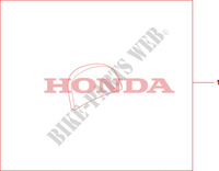 TOP CASE KISSEN für Honda PES 125 INJECTION SPORTY SPECIAL 2008