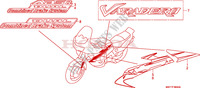 MARKE/STREIFEN für Honda XL 1000 VARADERO ABS RED 2008