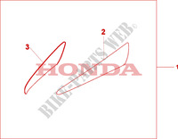 SIDE FAIRING ACCENT für Honda XL 1000 VARADERO ABS 2008