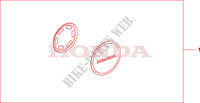 CRANKCASE ORNAMENT SET QUASAR SILVER für Honda CBF 1000 S ABS 2008