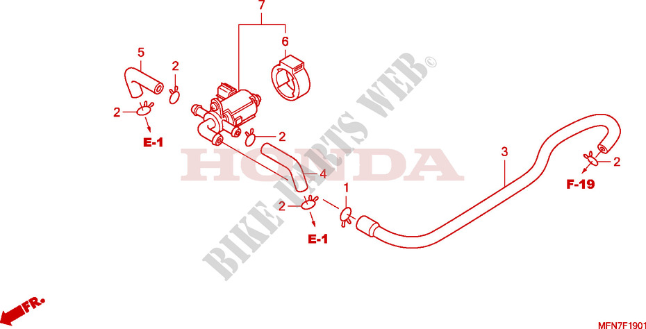 GAS RECYCLING SYSTEM für Honda CB 1000 R ABS TRICOLOR 2011