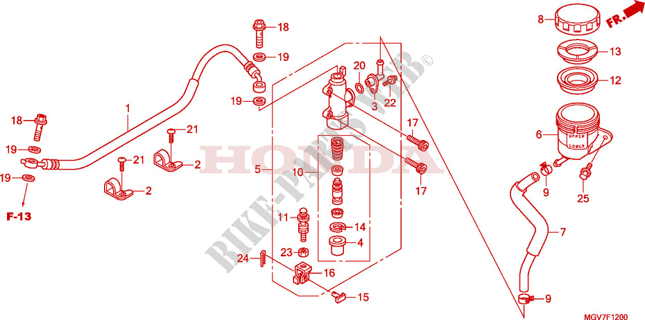 HAUPTBREMSZYLINDER H(CBR600F) für Honda CBR 600 F SPECIALE 2011