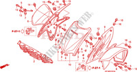 KOTFLUEGEL, VORNE (TRX450R6,7,8/ER6,7,8) für Honda TRX 450 R SPORTRAX Kick start RED 2008