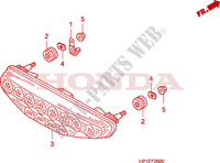 HECKLEUCHTE für Honda TRX 450 R SPORTRAX Electric Start 2011