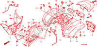 KOTFLUEGEL, HINTEN für Honda FOURTRAX 420 RANCHER 4X4 Manual Shift 2008
