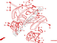 KOTFLUEGEL, VORNE für Honda FOURTRAX 420 RANCHER 4X4 Manual Shift 2007