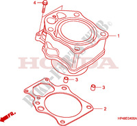 ZYLINDER für Honda FOURTRAX 420 RANCHER 4X4 Manual Shift 2007