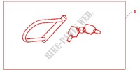 MOTORRADSCHLO~ für Honda DEAUVILLE 700 ABS 2011