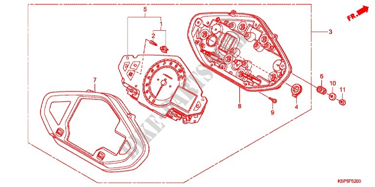 KOMBIINSTRUMENT für Honda CB 150 INVICTA 2011