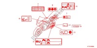 WARNETIKETT (SAUF KO, 2KO) für Honda CBR 125 NOIR 2012
