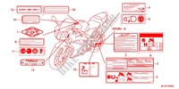 WARNETIKETT(1) für Honda CBR 600 RR PRETO 2012