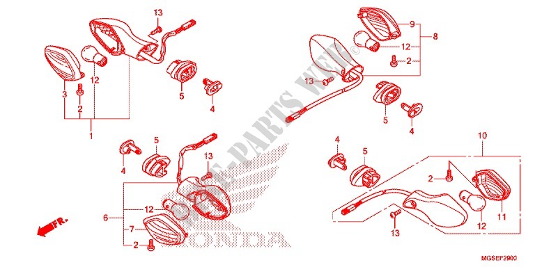 BLINKER(2) für Honda NC 700 2012