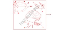 35L TOP CASE MOONDUST SILVER MET für Honda SH 300 R 2012