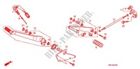 HAUPTSTAENDER/BREMSPEDAL für Honda VT 1300 C FURY ABS MATT BLACK 2012