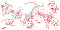 BREMSPLATTE, HINTEN für Honda FOURTRAX 420 RANCHER 4X4 Manual Shift RED 2013