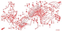 KOTFLUEGEL, HINTEN für Honda FOURTRAX 420 RANCHER 4X4 Manual Shift RED 2013