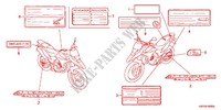 WARNETIKETT(1) für Honda XRE 300 3BR 2011