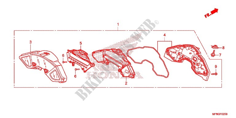 KOMBIINSTRUMENT für Honda CB 1000 R 2013