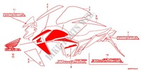 EMBLEM/STREIFEN (CBF150MC) für Honda CB 150 INVICTA, ROJO, PERLA NEGRO 2012