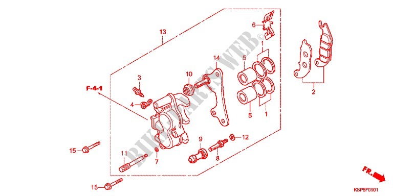 BREMSZANGE VORNE (CBF150MC) für Honda CB 150 INVICTA 2012