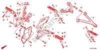STUFE/KICKARM/ SCHALTPEDAL für Honda CBR 1000 RR RED 2012