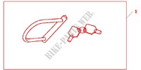 MOTORRADSCHLO~ für Honda CBR 1000 RR FIREBLADE BLACK 2012