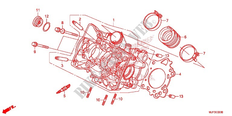 ZYLINDER/ZYLINDERKOPF für Honda CTX 700 DCT ABS 2014