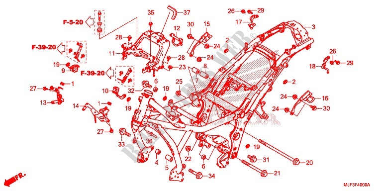 RAHMENKOERPER für Honda CTX 700 DCT ABS 2014
