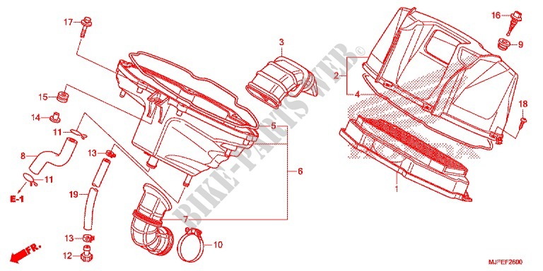 ABDECKUNG, VORNE/LUFTFILTER für Honda CTX 700 N DUAL CLUTCH ABS 2014
