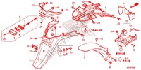 KOTFLÜGEL HINTEN / KENNZEICHENLEUCHTE für Honda SH 150 ABS SPECIAL 2E 2013