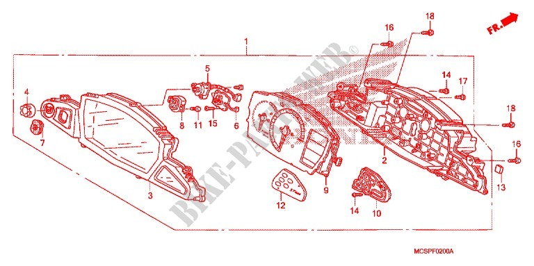 KOMBIINSTRUMENT für Honda ST 1300 ABS POLICE 2012