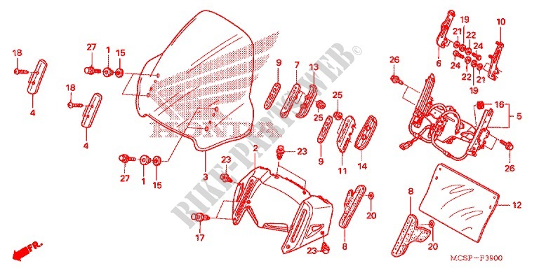 WINDSCHEIBE für Honda ST 1300 ABS POLICE 2012