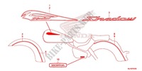 EMBLEM/STREIFEN (VT750C/CA/CS) für Honda SHADOW VT 750 GRAY 2013
