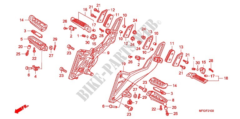 STUFE/KICKARM/ SCHALTPEDAL für Honda CB 600 F HORNET ABS 34HP 2010