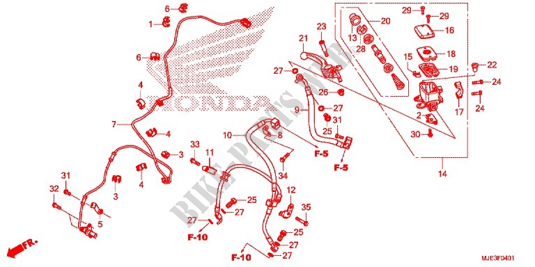 BREMSPUMPE VORNE (CBR650FA) für Honda CBR 650 F ABS 2015