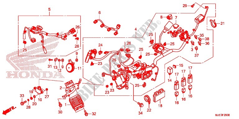 KABELBAUM/BATTERIE für Honda CBR 650 F ABS 2015