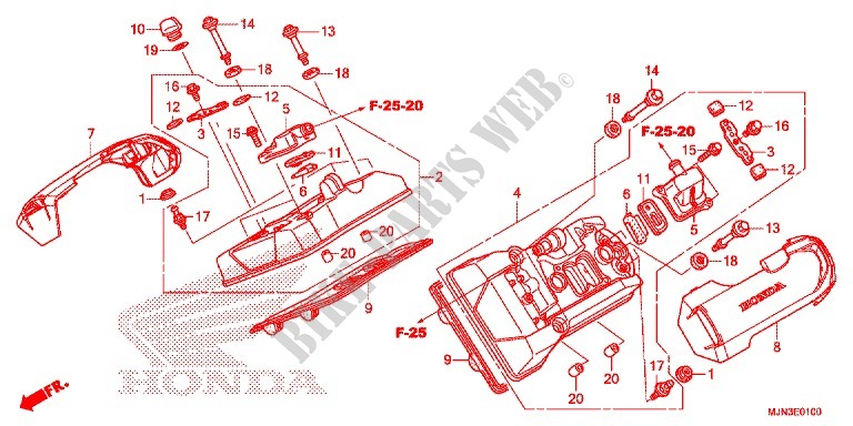 ZYLINDERKOPFDECKEL für Honda CTX 1300 ABS 2014