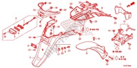 KOTFLÜGEL HINTEN / KENNZEICHENLEUCHTE für Honda SH 125 ABS SPECIAL 3ED 2014