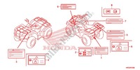 WARNETIKETT(1) für Honda FOURTRAX 420 RANCHER 4X4 DCT 2014