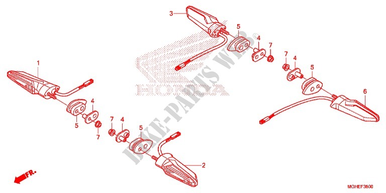 BLINKER(2) für Honda CROSSTOURER 1200 L 2014