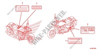 WARNETIKETT(1) für Honda SHADOW VT 750 SPIRIT ABS 2014