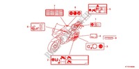 WARNETIKETT (SAUF KO, 2KO) für Honda CBR 125 TRICOLORE 2012