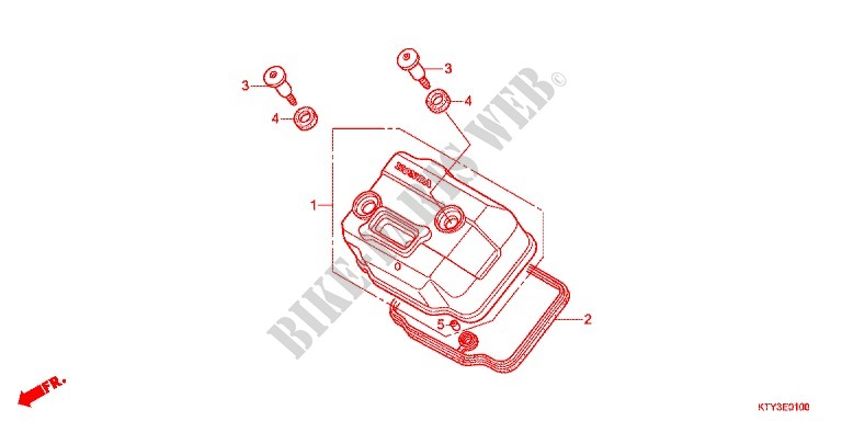 ZYLINDERKOPFDECKEL für Honda CBR 125 TRICOLORE 2012