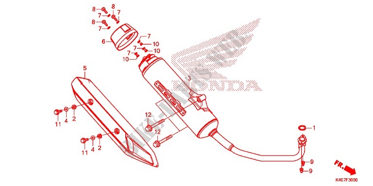 ABGAS SCHALLDAEMPFER(2) für Honda FORZA 125 ABS 2015