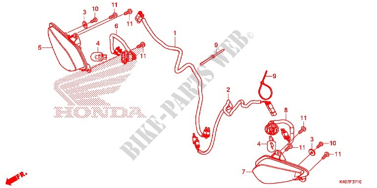 BLINKER, VORNE für Honda FORZA 125 ABS 2015