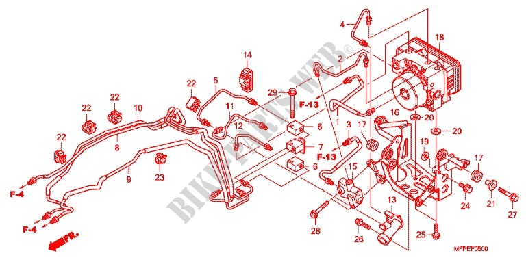 VORDERRADBREMSE/ABS MODULATOR für Honda CB 1300 ABS FAIRING 2010