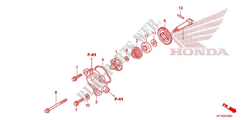 WASSERPUMPE für Honda CBR 125 TRI COLOUR 2015