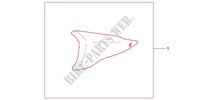 Schalldämpferabdeckung für Honda CBR 250 R ABS TRICOLORE 2012