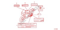 WARNETIKETT(1) für Honda CBR 250 R ABS TRICOLORE 2011